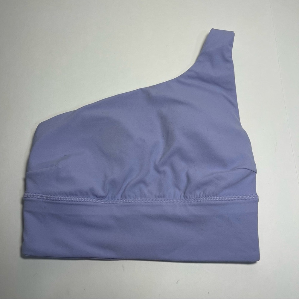 Lululemon Align Asymmetrical One Shoulder Women's Sports Crop Top Bra 2 Purple